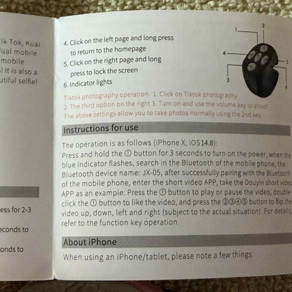 NEW movilstore JX-05 Mobile Phone Bluetooth Ring Remote Control - Picture 6 of 9